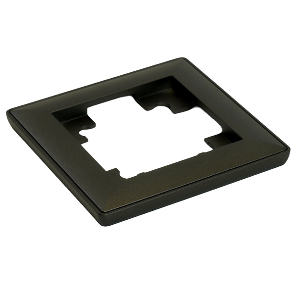 Рамка STEKKER, PFR00-7001-05 1-местная, пластик, серия Катрин, черный