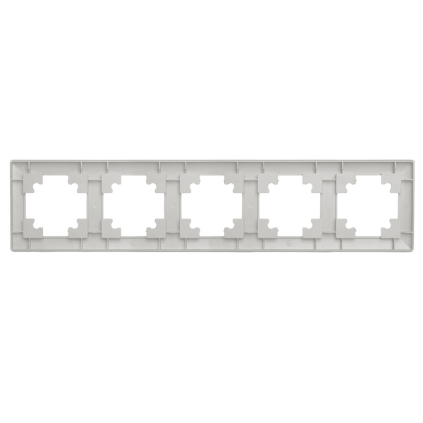 Рамка STEKKER, PFR00-7004-03 4-местная, пластик, серия Катрин, серебро