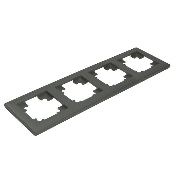 Рамка STEKKER, PFR00-7005-06 5-местная, пластик, серия Катрин, графит