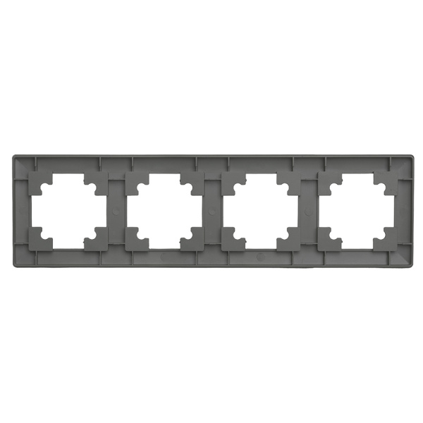 Рамка STEKKER, PFR00-7005-06 5-местная, пластик, серия Катрин, графит