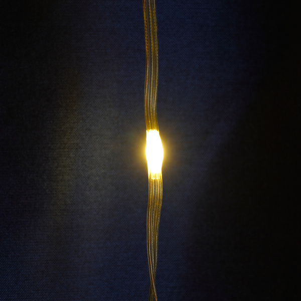 Светодиодная гирлянда Feron CL27 занавес Водопад  3*3м  + 3м 230V 2700K с контроллером, c питанием от сети, прозрачный шнур