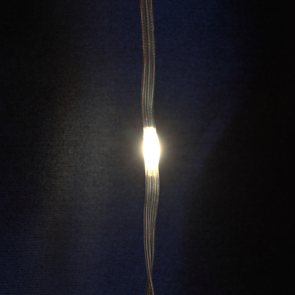 Светодиодная гирлянда Feron CL26 занавес Водопад  2*2м  + 3м 230V 5000К с контроллером, c питанием от сети, прозрачный шнур