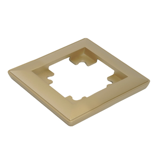 Рамка STEKKER, PFR00-7001-08 1-местная, пластик, серия Катрин, золото