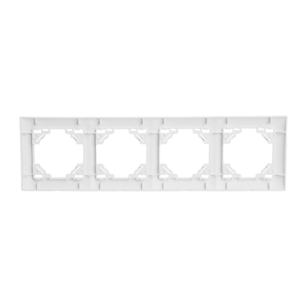Рамка 4-местная горизонтальная STEKKER, PFR00-9014-01, серия Эрна Элегант, белый