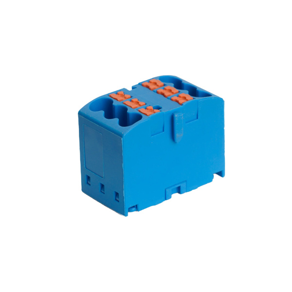 Зажим блочный (групп) для распред.тока нагрузки push-in на 6 точек, сеч 2,5 мм2, 450V, 24А, синий LD580 PTFIX 06/25