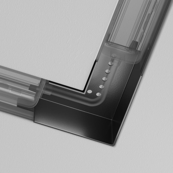 Коннектор угловой Radity встраиваемый черный