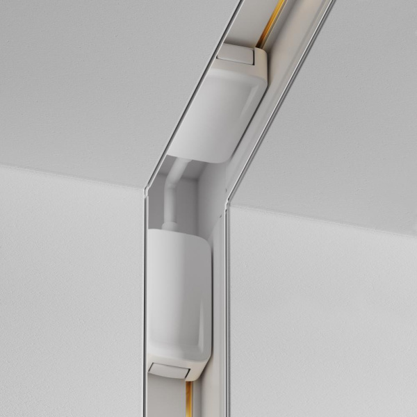 Коннектор угловой внутренний Radity встраиваемый белый