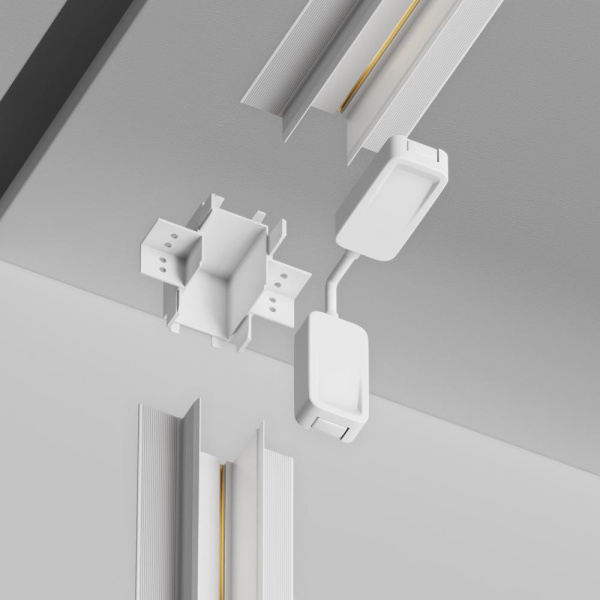 Коннектор угловой внутренний Radity встраиваемый белый