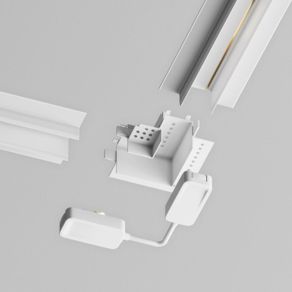 Коннектор питания угловой Radity встраиваемый белый