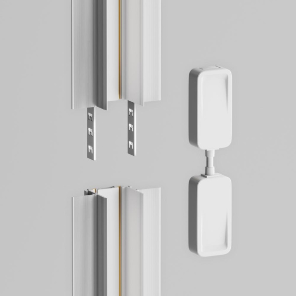 Коннектор питания прямой Radity встраиваемый белый