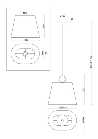 Подвесной светильник Freya FR2028PL-01N
