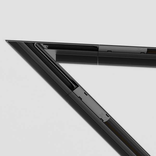 Угол-соединитель 45° Gravity встраиваемый черный