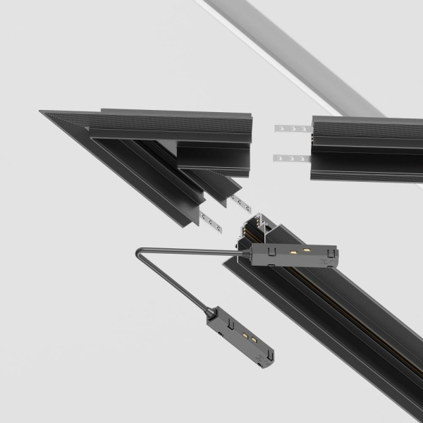 Угол-соединитель 45° Gravity встраиваемый черный