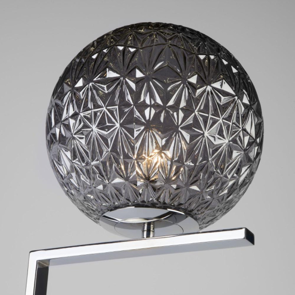 Напольный светильник со стеклянным плафоном 01214/1 хром