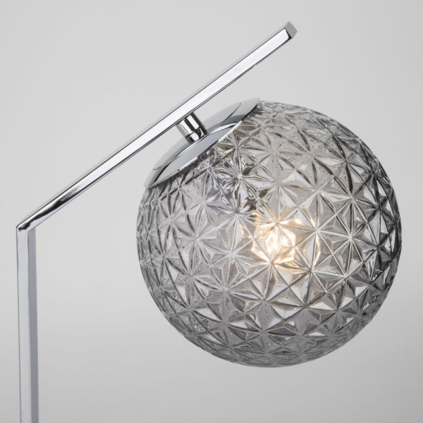 Настольный светильник со стеклянным плафоном 01213/1 хром