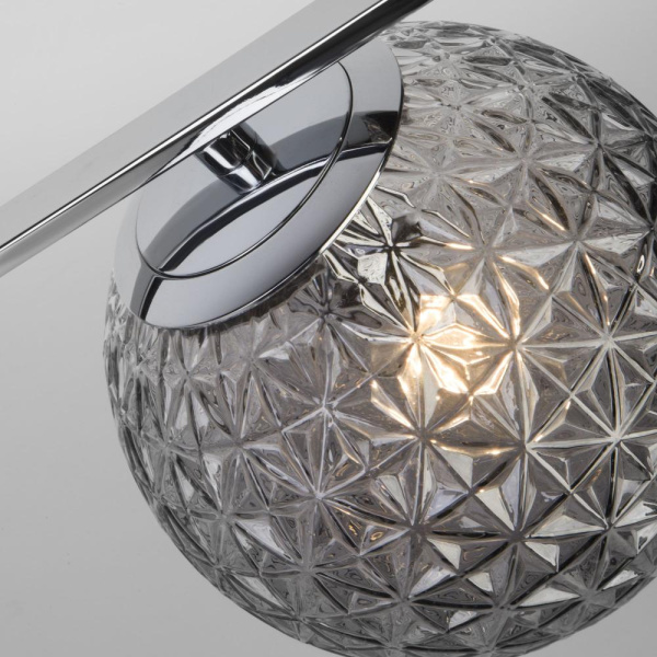 Настольный светильник со стеклянным плафоном 01213/1 хром