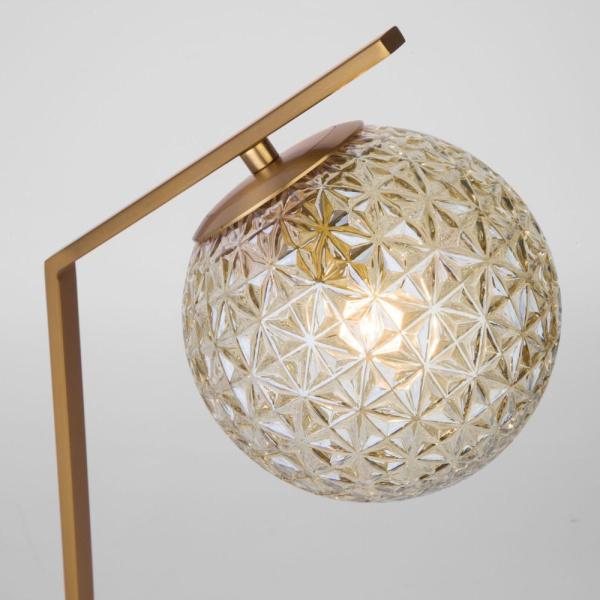 Настольный светильник со стеклянным плафоном 01213/1 латунь