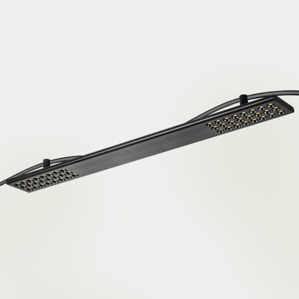 267737 Светильник 48V д/1-фазн трека DUE LED 2х24W 2900LM 90G ЧЕРНЫЙ 3000K IP20