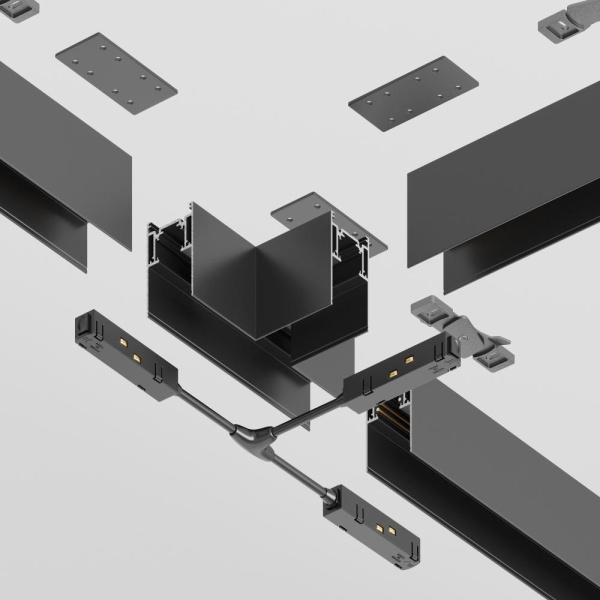 Коннектор Т-образный Gravity накладной черный