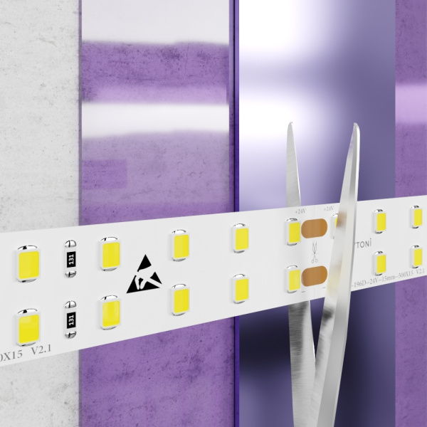 Светодиодная лента 24В 2835 20Вт/м 3000K 5м IP20 15мм