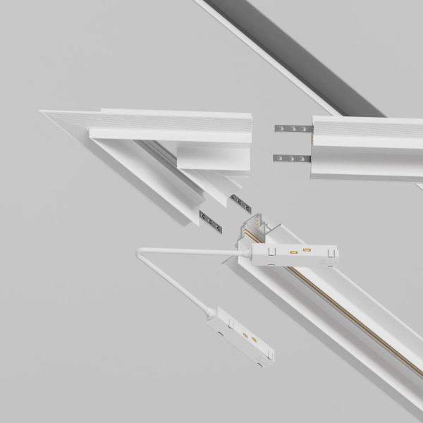 Угол-соединитель 45° Gravity встраиваемый белый