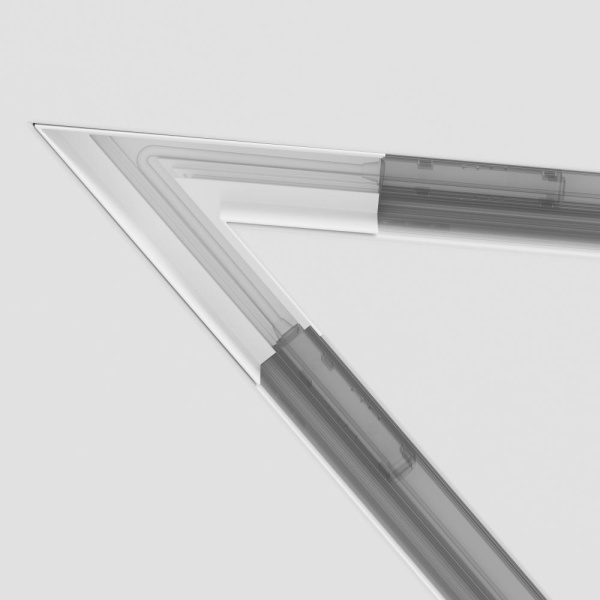 Угол-соединитель 45° Gravity встраиваемый белый