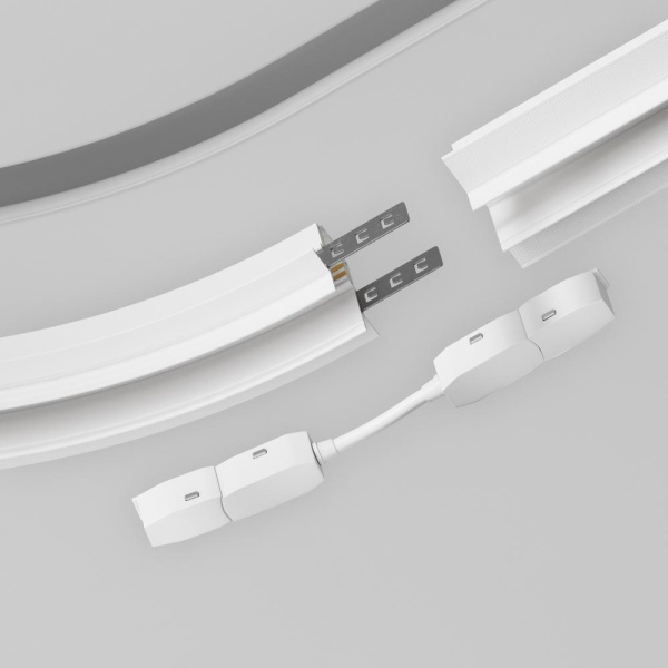 Коннектор питания радиусный Radity встраиваемый белый