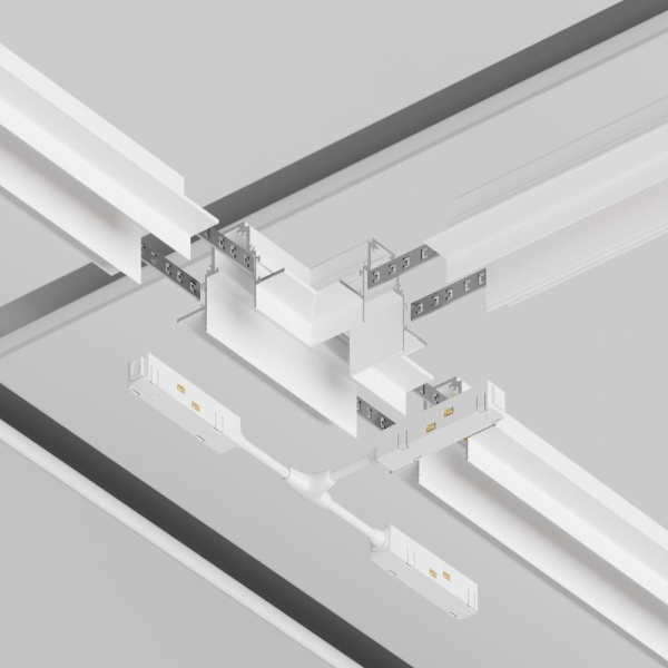 Коннектор Т-образный Gravity встраиваемый белый