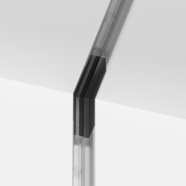 Угловой коннектор внутренний Gravity встраиваемый черный