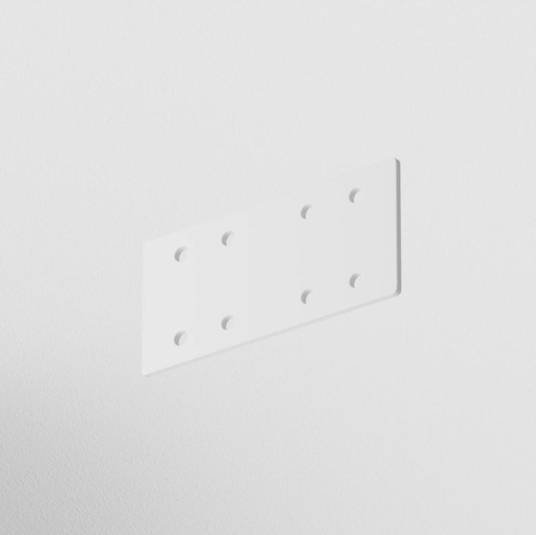 Прямой коннектор 1шт Gravity накладной белый