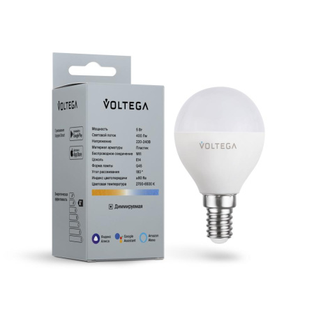 Светодиодная лампа Wi-Fi Globe E14 5W 2700K-6500K MIX DIM