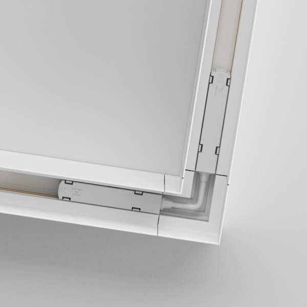 Коннектор угловой Gravity накладной белый