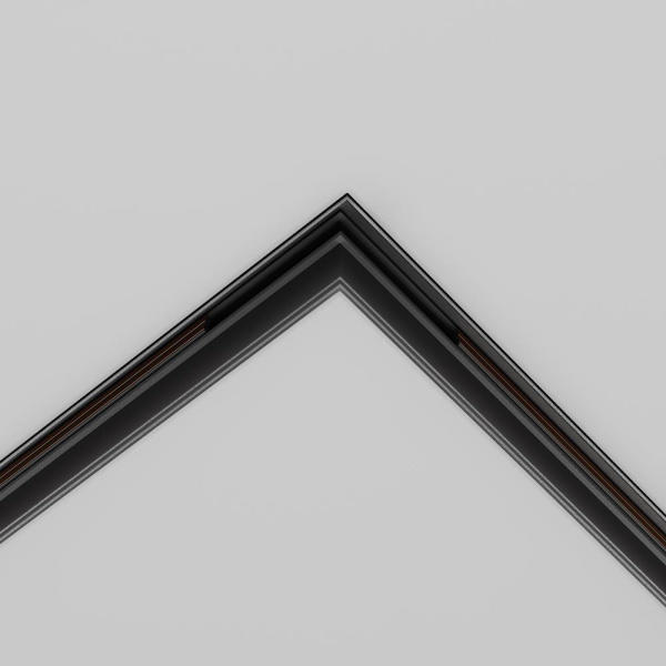 Коннектор угловой 90° Exility встраиваемый под ГКЛ 9,5 мм, черный