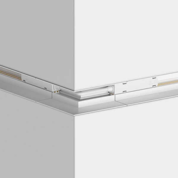 Коннектор угловой внешний Gravity встраиваемый белый