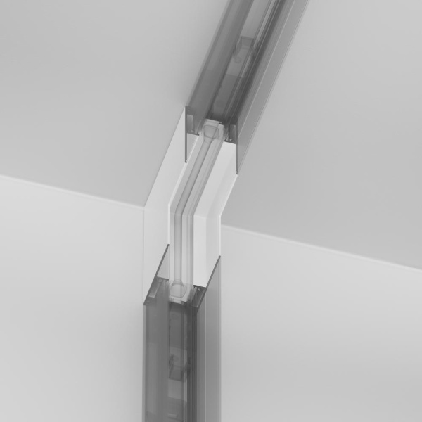 Коннектор угловой внутренний Gravity накладной белый