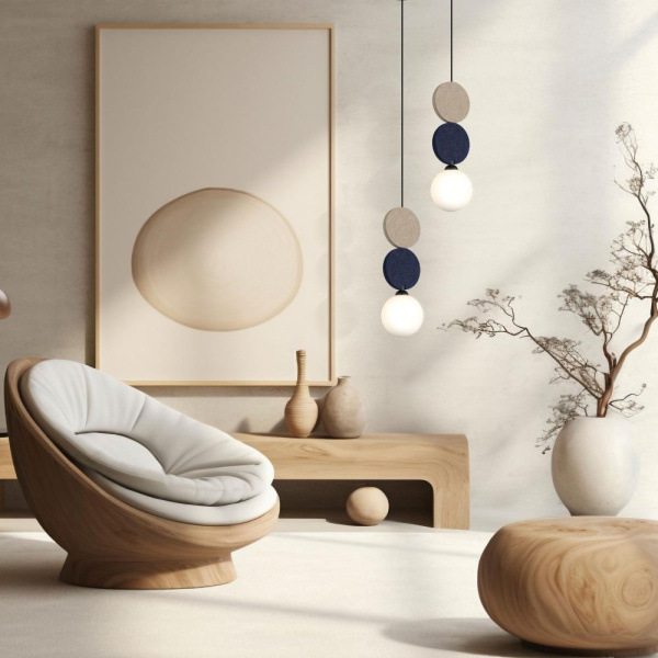 ПОДВЕСНОЙ СВЕТИЛЬНИК С ФЕТРОВЫМ ПЛАФОНОМ 40074/1 синий