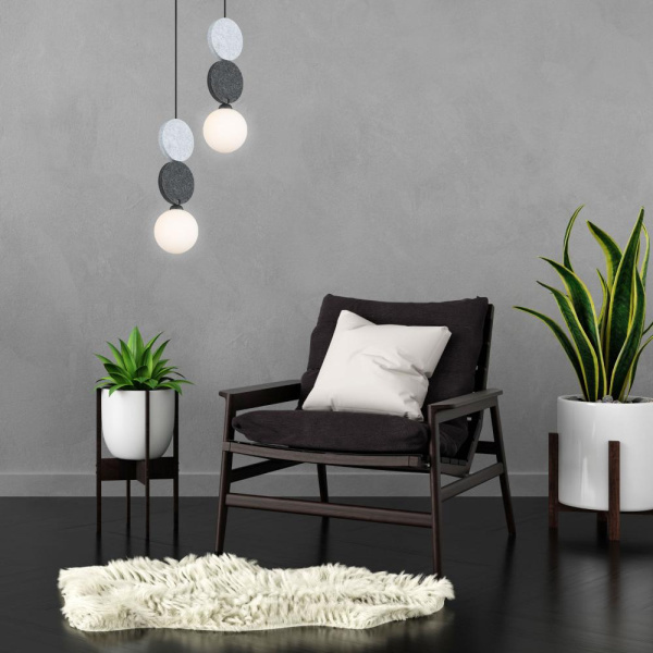 ПОДВЕСНОЙ СВЕТИЛЬНИК С ФЕТРОВЫМ ПЛАФОНОМ 40073/1 серый