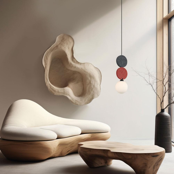 ПОДВЕСНОЙ СВЕТИЛЬНИК С ФЕТРОВЫМ ПЛАФОНОМ 40072/1 красный