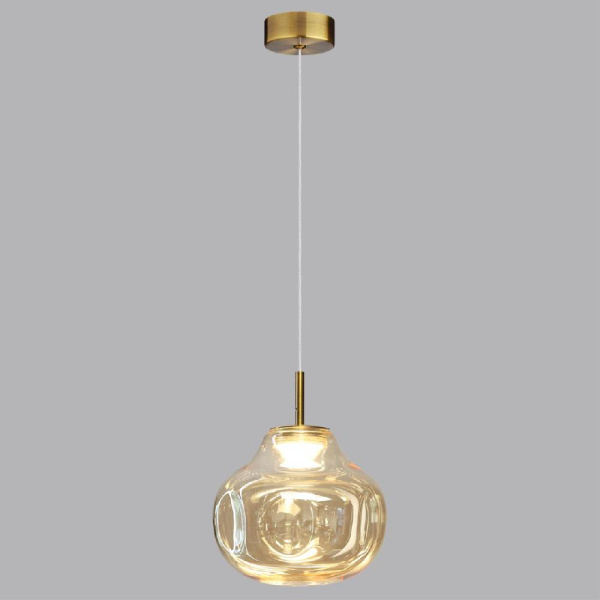 5097/4L PENDANT ODL25 421 античн.бронза/янтарный/металл/стекло Подвес LED 4W 4000K 388Лм VASO