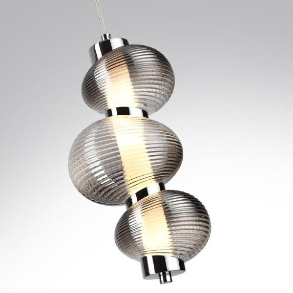 5096/12L L-VISION ODL25 419 хром/дымчатый градиент/металл/стекло Подвес LED 12W 4000K 1492Лм BRUCO