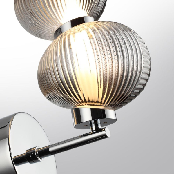 5096/8WL L-VISION ODL25 419 хром/дымчатый градиент/металл/стекло Настенный светильник LED 8W 4000K 932Лм BRUCO