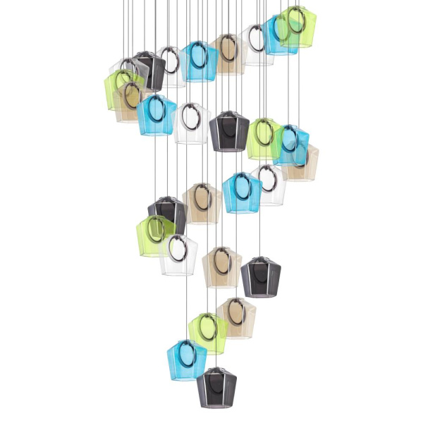 796289 Люстра CARAMELLO LED 28х6W 2700LM КОФЕЙНЫЙ/МУЛЬТИКОЛОР 3000K