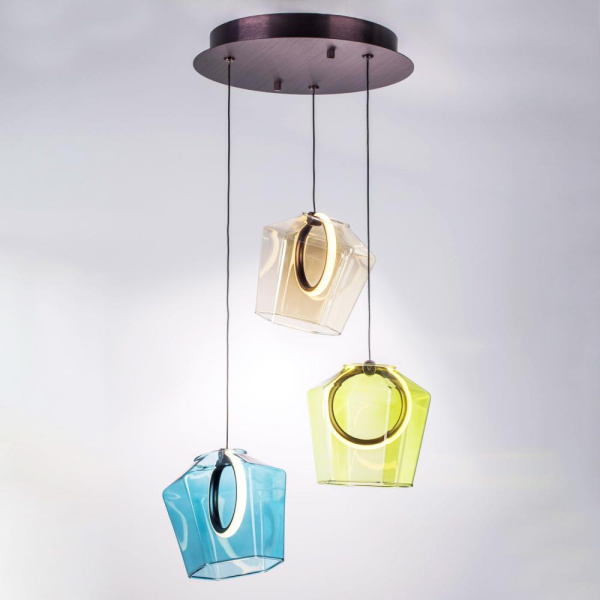 796139 Люстра CARAMELLO LED 3х6W 330LM КОФЕЙНЫЙ/МУЛЬТИКОЛОР 3000K