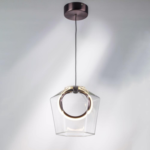 796110 Люстра CARAMELLO LED 6W 130LM КОФЕЙНЫЙ/ПРОЗРАЧНЫЙ 3000K