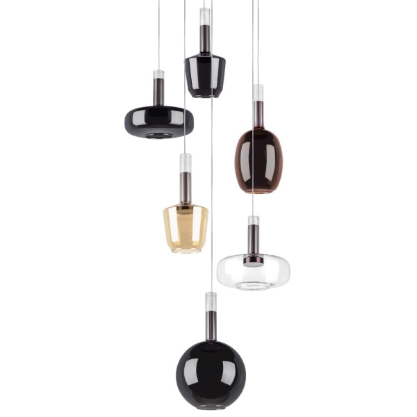 792169 Люстра DISCO 6x6W LED 1200LM G БЕЛЫЙ/МУЛЬТИКОЛОР 3000К