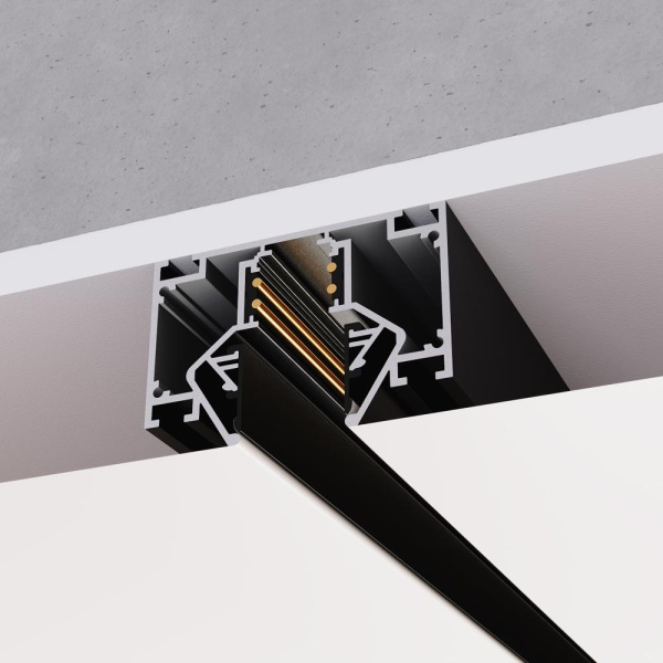 ST047.429.02 Шинопровод 48 под натяжной потолок  ST-Luce Черный Длина 2 000мм SKYLINE 48