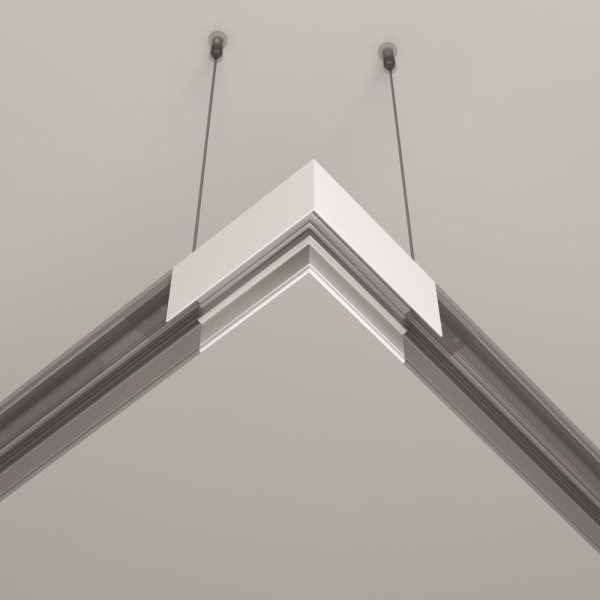 Коннектор угловой Exility накладной белый