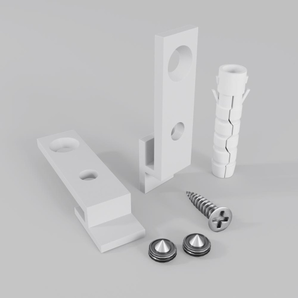 Комплект креплений для радиусного профиля со свеченим вверх/вниз 2шт.