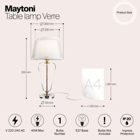 Настольный светильник Maytoni Z005TL-01BS