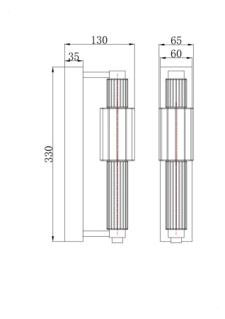 Настенный светильник (бра) Maytoni MOD308WL-L9CG3K